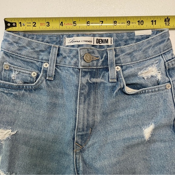 Lovers + Friends Logan High Rise Tapered Distressed Jeans 23 - Picture 11 of 15